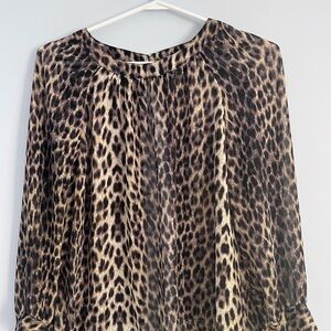 Topshop Leopard Print Blouse